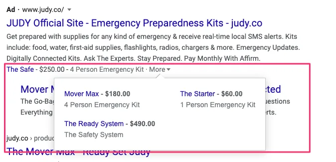 Price Extensions