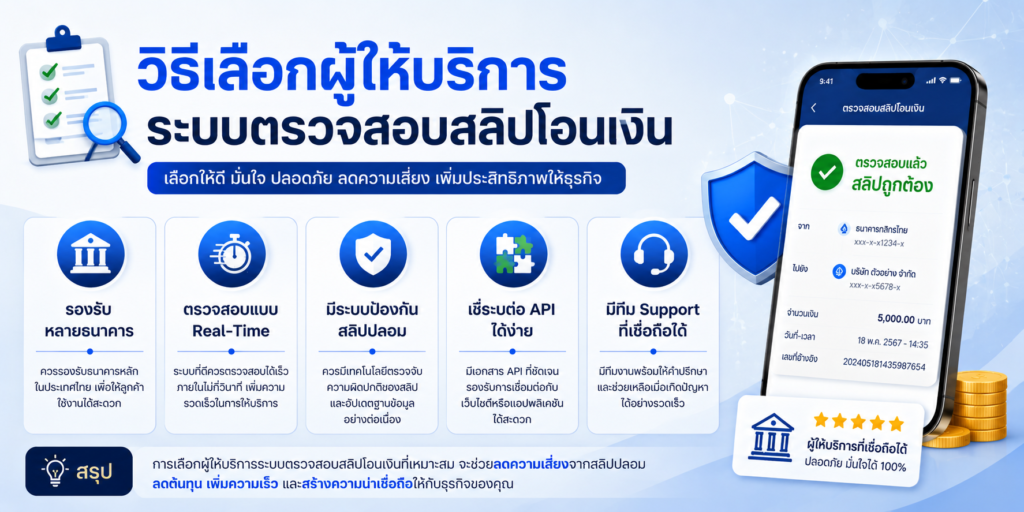 ลดโกง ลดพลาด ลดต้นทุน ด้วย API ระบบตรวจสอบสลิปโอนเงิน