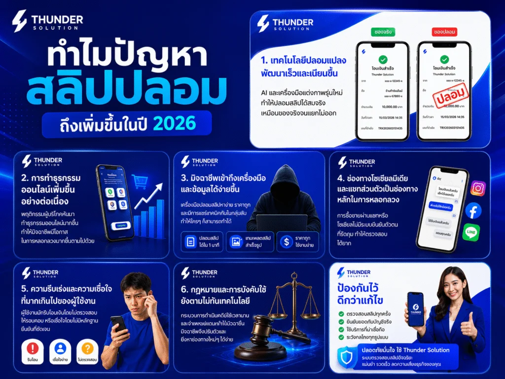 ปัญหาสลิปปลอมที่เพิ่มขึ้นในปี 2026