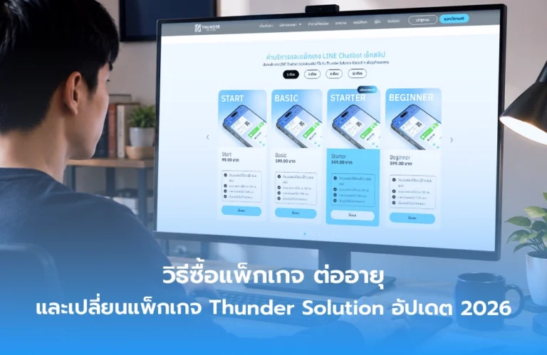 วิธีซื้อแพ็กเกจ Thunder Solution ต่ออายุ และเปลี่ยนแพ็กเกจ อัปเดต 2026
