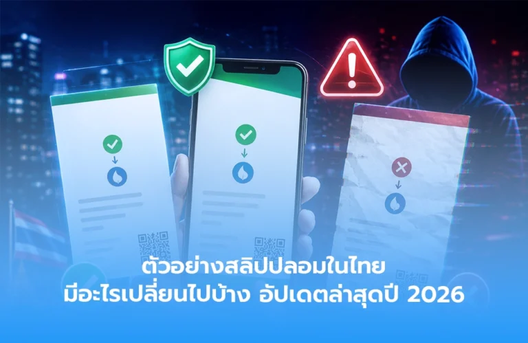 ตัวอย่างสลิปปลอมในไทย มีอะไรเปลี่ยนไปบ้าง อัปเดตล่าสุดปี 2026