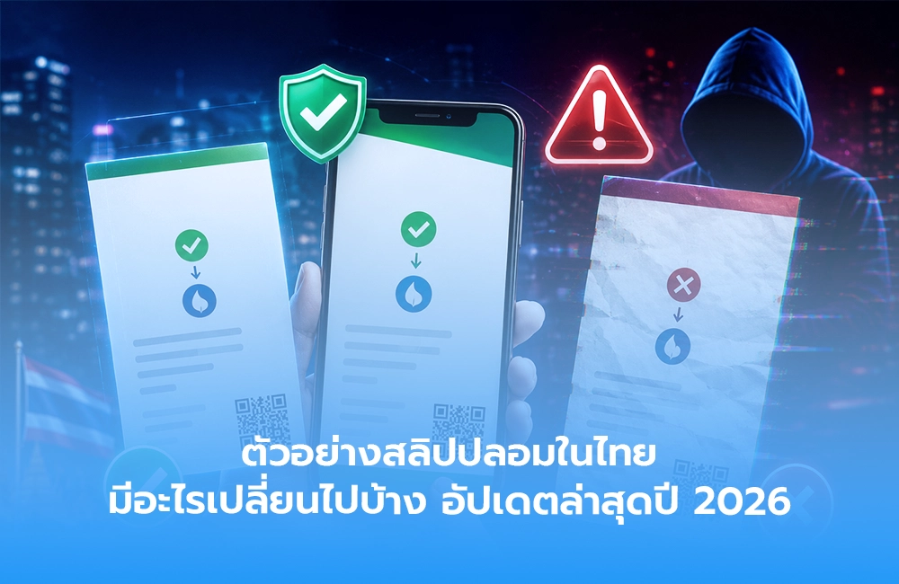 ตัวอย่างสลิปปลอมในไทย มีอะไรเปลี่ยนไปบ้าง อัปเดตล่าสุดปี 2026