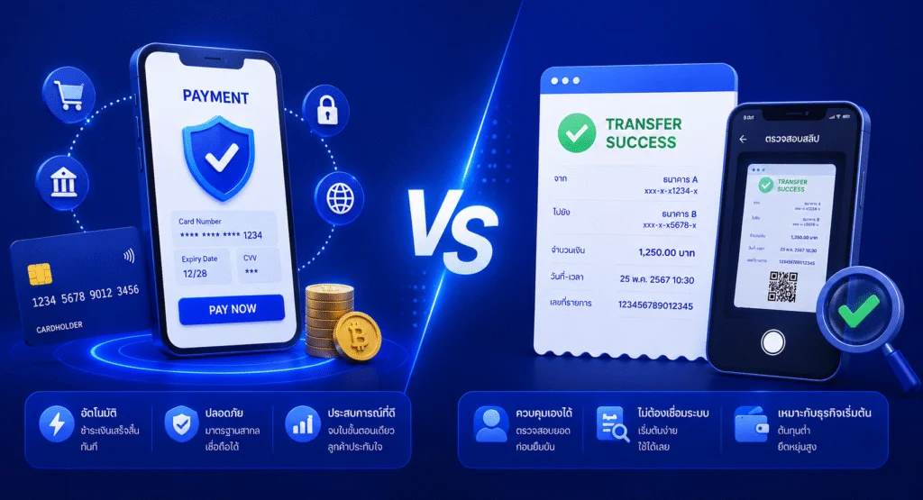 Payment Gateway หรือ Verify Slip ดีกว่ากัน?