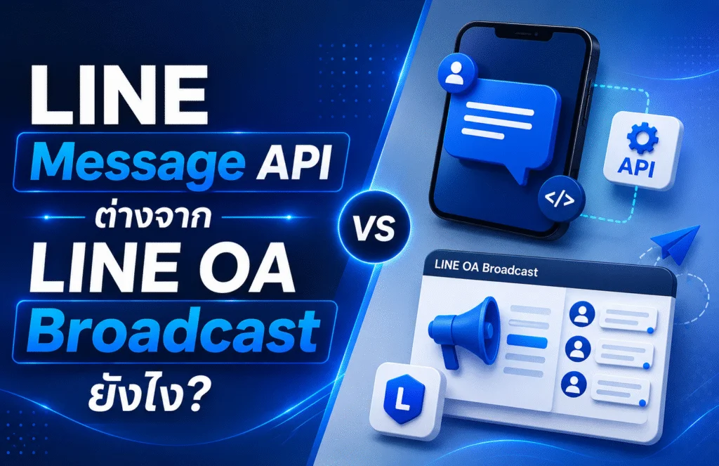 LINE Message API ต่างจาก LINE OA Broadcast ยังไง