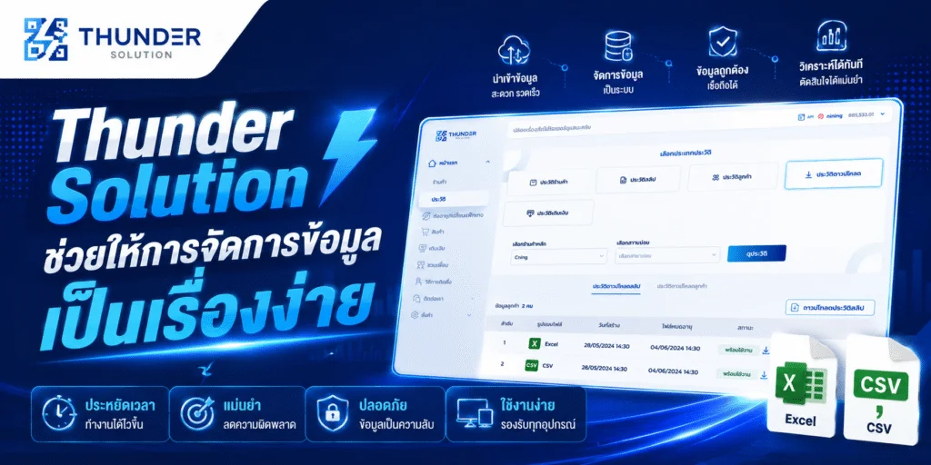 Thunder Solution ช่วยให้การจัดการข้อมูลเป็นเรื่องง่าย